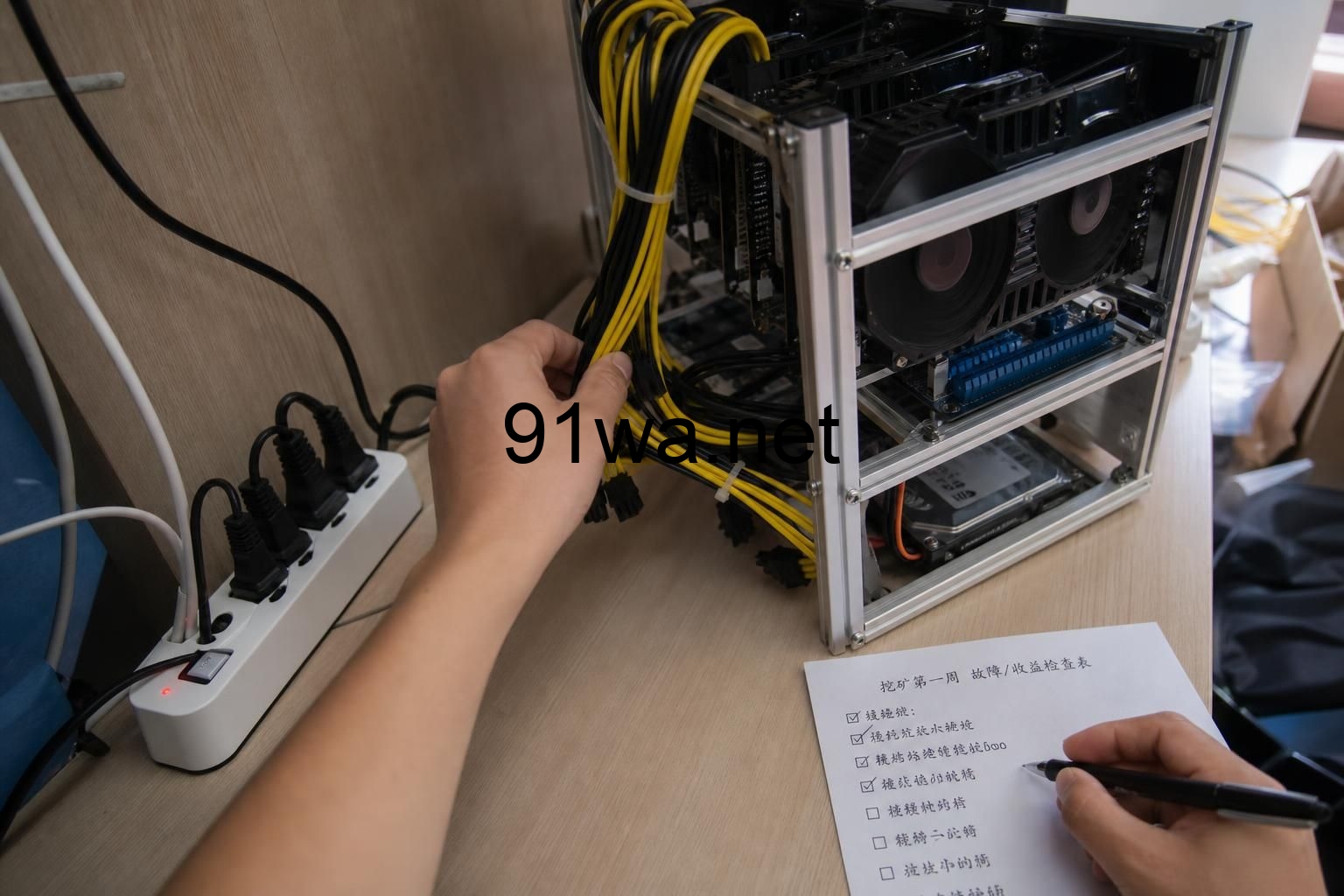验收第一台矿机时，先把一周收益和故障清单写在纸上